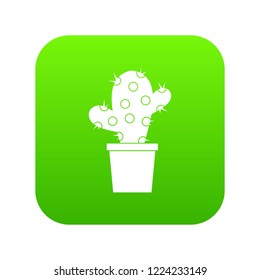 Cactus icon digital green for any design isolated on white vector illustration