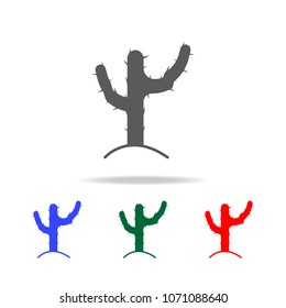 Cactus icon. Elements of culture of Mexico multi colored icons. Premium quality graphic design icon. Simple icon for websites, web design, mobile app, info graphics on white background