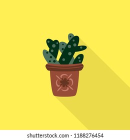 Cactus icon flat - Shutterstock ID 1188276454