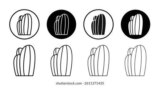Cactus icon Flat art illustration in outline