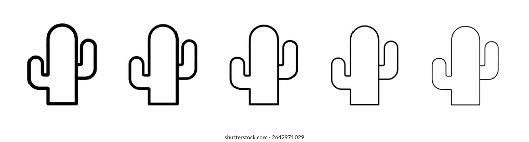 cactus icon Flat design on isolated background