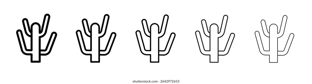 Icono de cactus Diseño plano sobre fondo aislado