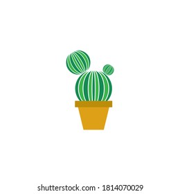 Cactus icon flat design vector