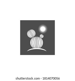 Cactus icon flat design vector