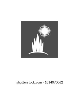 Cactus icon flat design vector