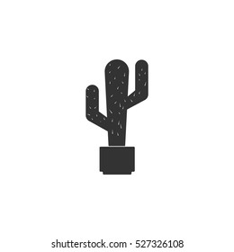 Cactus icon flat. Illustration isolated vector sign symbol