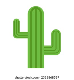 Cactus icon flat illustration. Cactus plant emoji