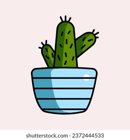 cactus icon flat illustration style