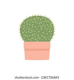 Icono de Cactus. Ilustración plana de un suculento en una maceta de flores. Vector 10 EPS.