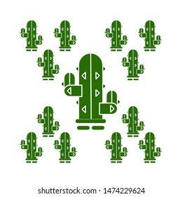 cactus icon. flat illustration of cactus vector icon. cactus sign symbol