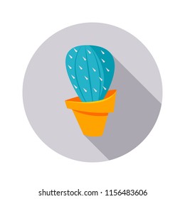 Cactus icon. Flat vector illustration isolated on white background.