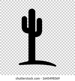 cactus icon flat vector isolated on transparent background