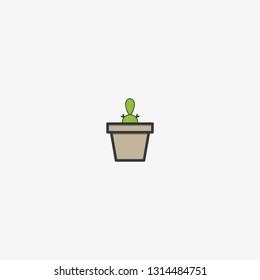 Cactus icon  graphic element Illustration template design