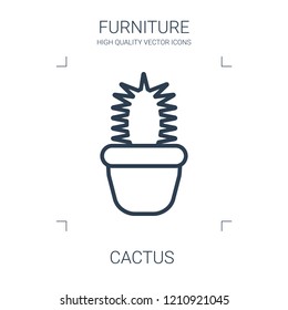 cactus icon. high quality line cactus icon on white background. from furniture collection flat trendy vector cactus symbol. use for web and mobile