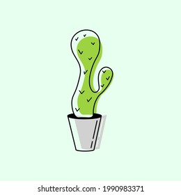 Cactus icon. Home plant vector. Cactus concept. Summer concept. Can be used for banner and advertising purposes. Vector EPS 10.