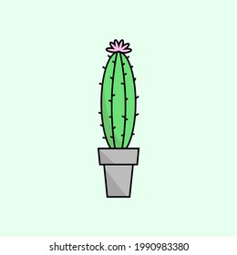 Cactus icon. Home plant vector. Cactus concept. Summer concept. Can be used for banner and advertising purposes. Vector EPS 10.