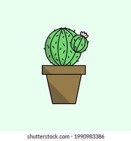 Icono de Cactus. Vector de planta doméstica. Concepto de Cactus. Concepto de verano. Se puede usar con fines publicitarios y publicitarios. EPS vectorial 10.