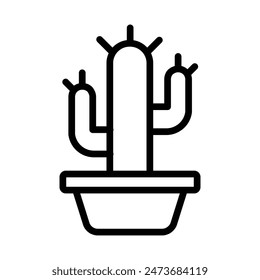 Cactus Icon Ideal for Desert and Botanical Themes