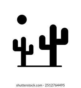 Cactus icon illustrated on background