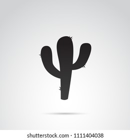 Cactus icon isolated on white background. Vector art.