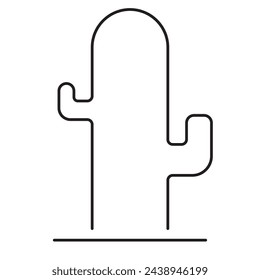 cactus icon isolated on white background, vector illustration.