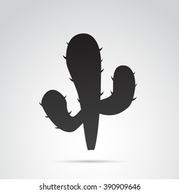 Cactus icon isolated on white background. Vector art.