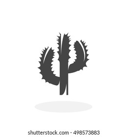 Cactus icon isolated on white background. Cactus vector logo. Flat design style. Modern vector pictogram for web graphics - stock vector