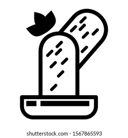 cactus icon isolated sign symbol vector illustration - high quality black style vector icons
