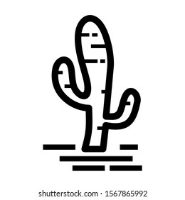 cactus icon isolated sign symbol vector illustration - high quality black style vector icons
