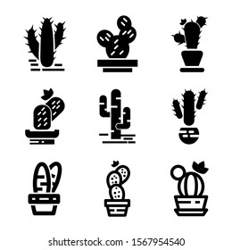 cactus icon isolated sign symbol vector illustration - Collection of high quality black style vector icons
