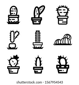 cactus icon isolated sign symbol vector illustration - Collection of high quality black style vector icons
