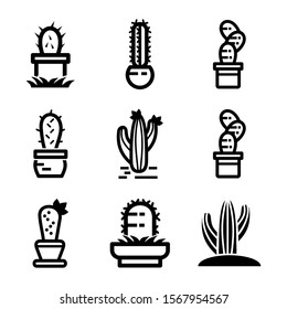 cactus icon isolated sign symbol vector illustration - Collection of high quality black style vector icons
