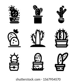 cactus icon isolated sign symbol vector illustration - Collection of high quality black style vector icons
