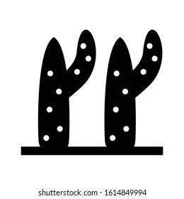 cactus icon isolated sign symbol vector illustration - high quality black style vector icons
