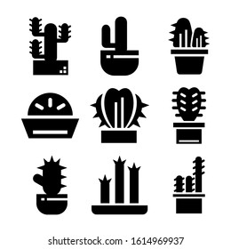 cactus icon isolated sign symbol vector illustration - Collection of high quality black style vector icons
