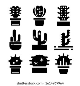 cactus icon isolated sign symbol vector illustration - Collection of high quality black style vector icons
