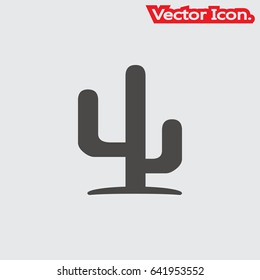 Cactus icon isolated sign symbol and flat style for app, web and digital design. Vector illustration.