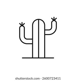 Cactus icon isolated. simple vector icon on white background