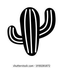 Cactus icon isolated vector illustration. High quality black style vector icon.