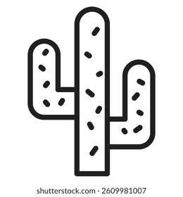 Cactus icon Line Art Logo set