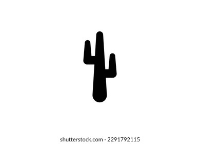 Cactus icon logo design template