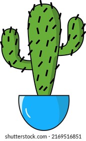 Cactus icon logo design, icon cactus vector