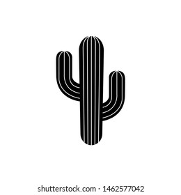 Cactus icon, logo isolated on white background