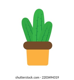 Cactus icon logo template free vector 