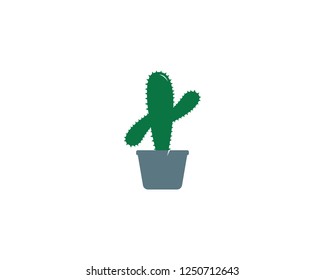 Cactus Icon Logo template vector illustration