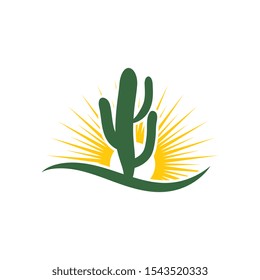 Cactus Icon Logo template vector illustration