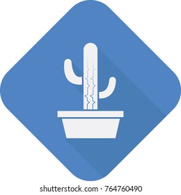 cactus icon with long shadow