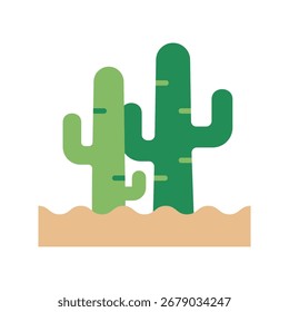 Cactus Icon Mini Illustration Icon. Use For Modern Concept, Print, Ui, Ux Kit, Web And App Development. Vector Related To Office, Education, Examination And More