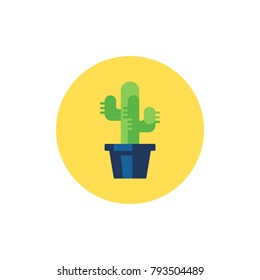 Cactus icon. Modern flat style vector illustration.