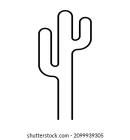 cactus icon on white background, vector illustration.